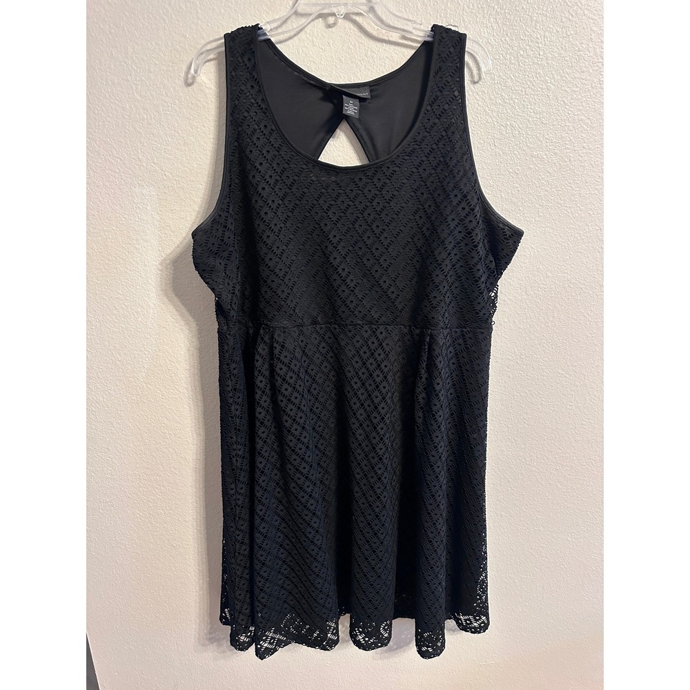 Lane Bryant Black Lace Tank Dress Sleeveless Casual Plus Size 24